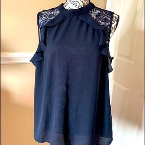 Bird By Juicy Couture, women’s lace shoulder top, size XL